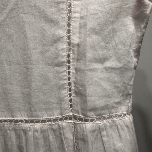 White Women's Cotton Lace Maxi Dress - Picture 6 of 10